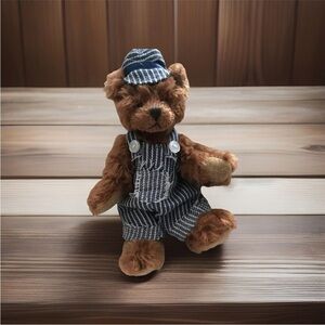 4.5” Poseable Stuffed Bear Conductor Ornament